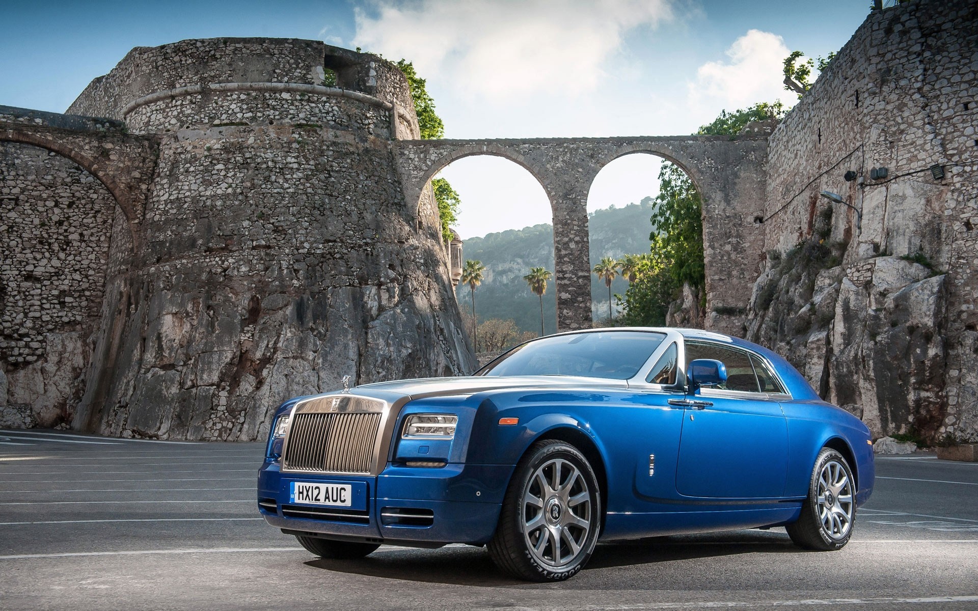 автомобиль природа мост rolls-royce мощность