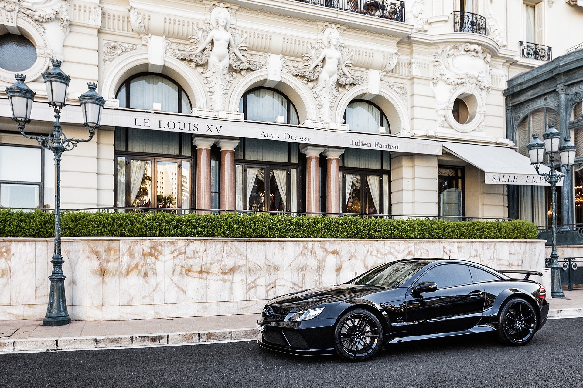 tuning sl65 privado ciudad negro amg mercede