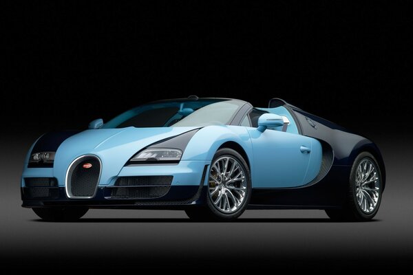 L auto sportiva blu merita un posto nella parte superiore delle auto sportive. È bello e molto bello e uno dei migliori della sua classe