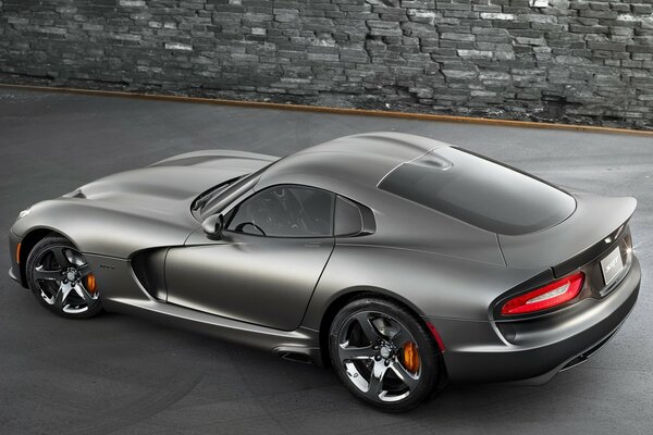 Grey car service station viper GTS special package