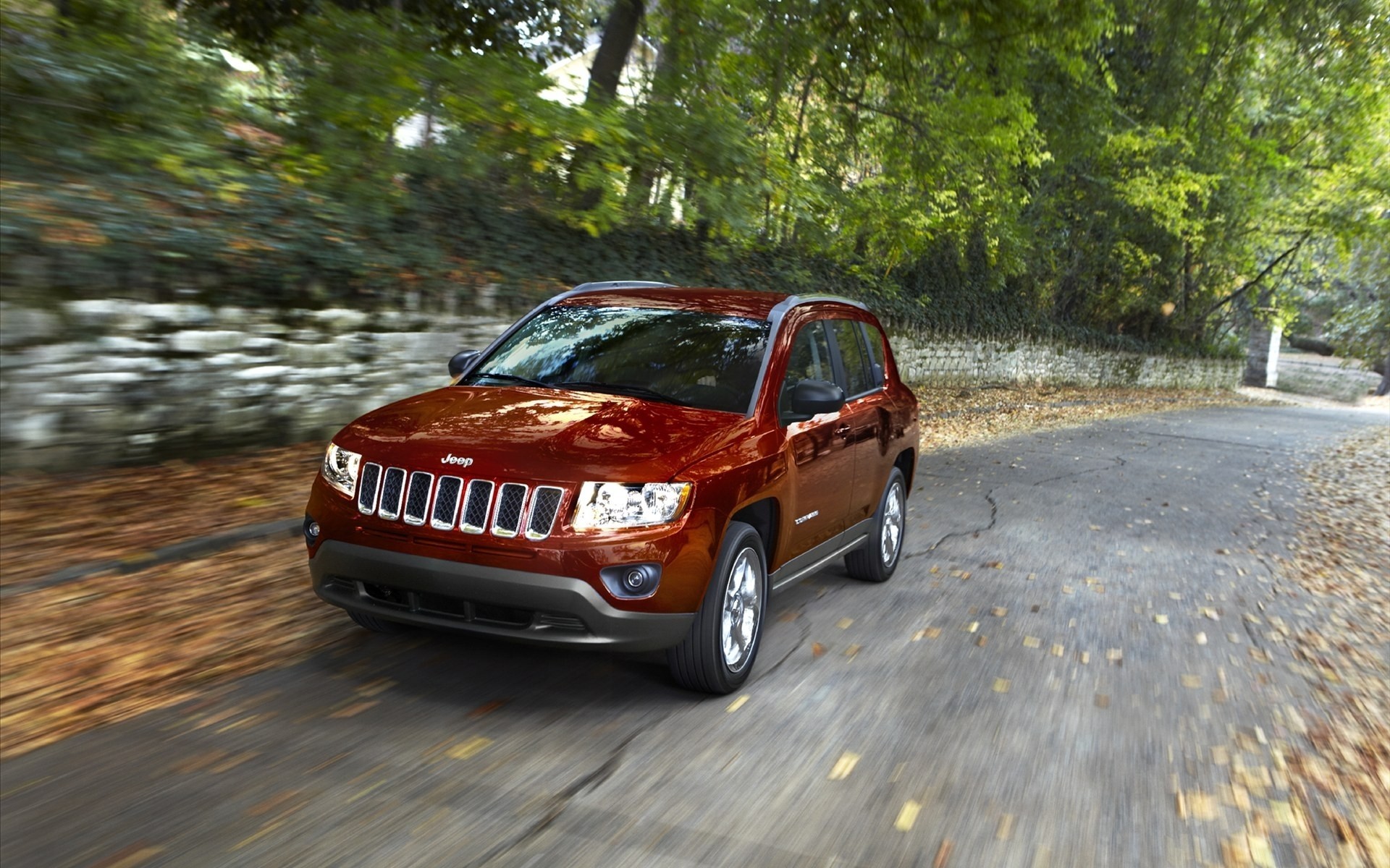 auto jeep baum grau straße