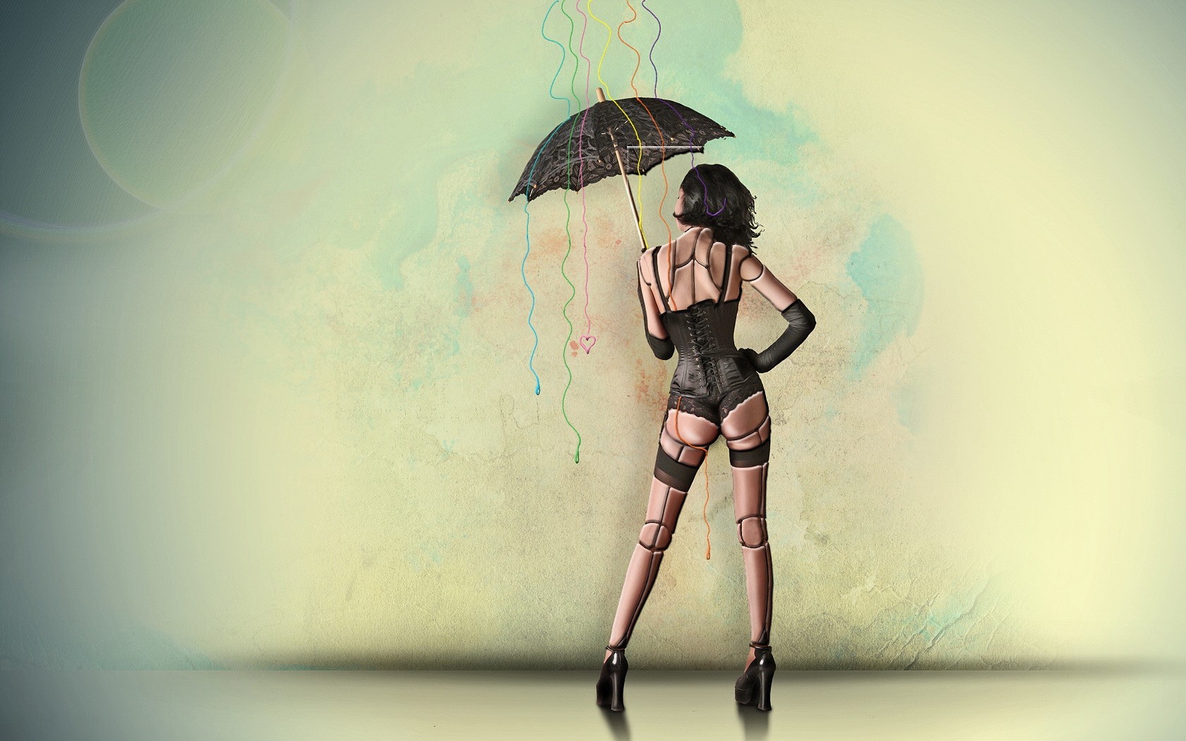 mannequin lingerie parapluie