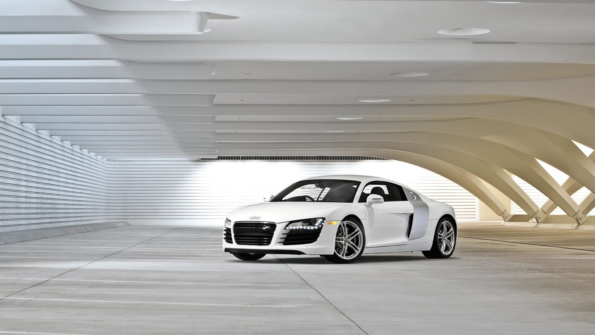 r8 white audi party front