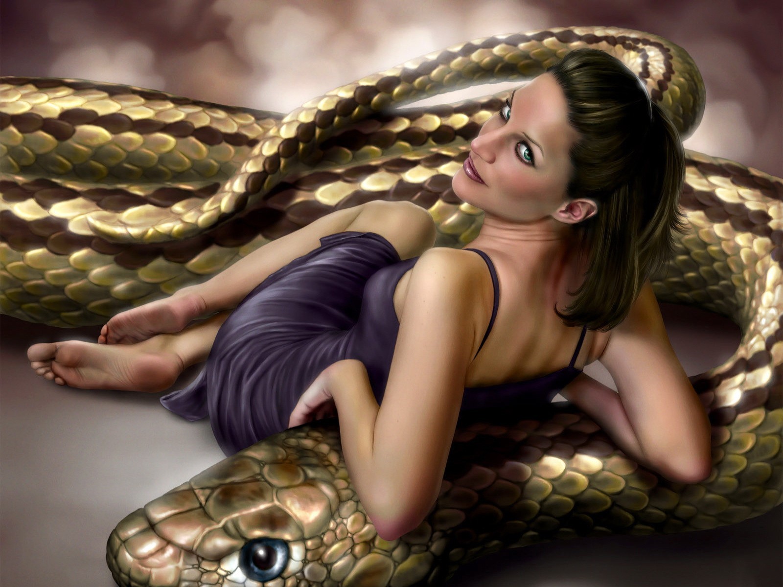 serpent dessin regard