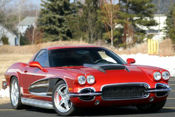 Voiture crc corvette en rouge