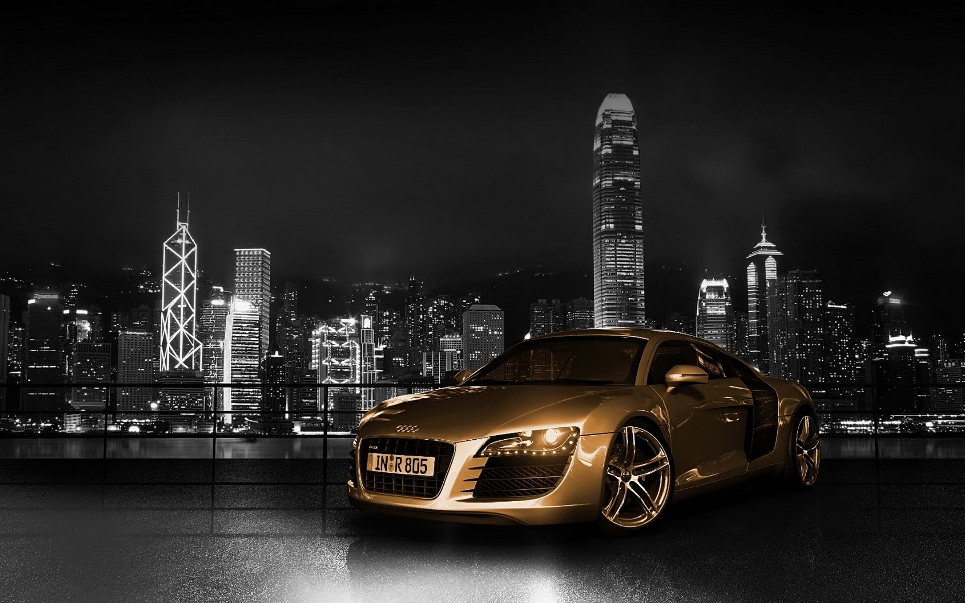 audi notte automobili potenza scarico città
