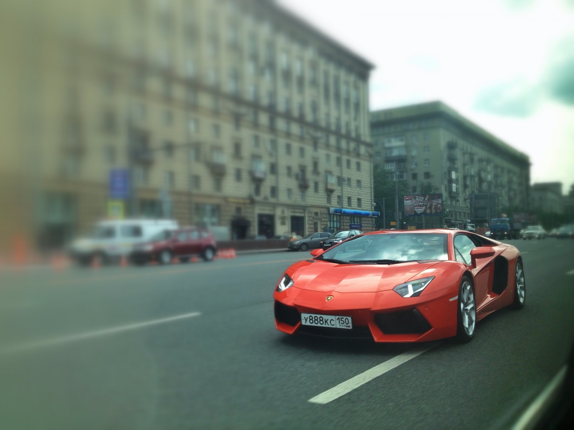 v12 voiture lamborghini aventador moscou