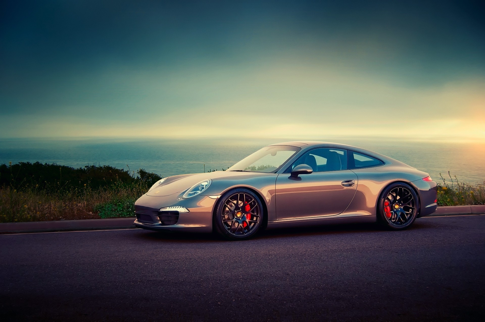 carrera carretera cielo mar porsche