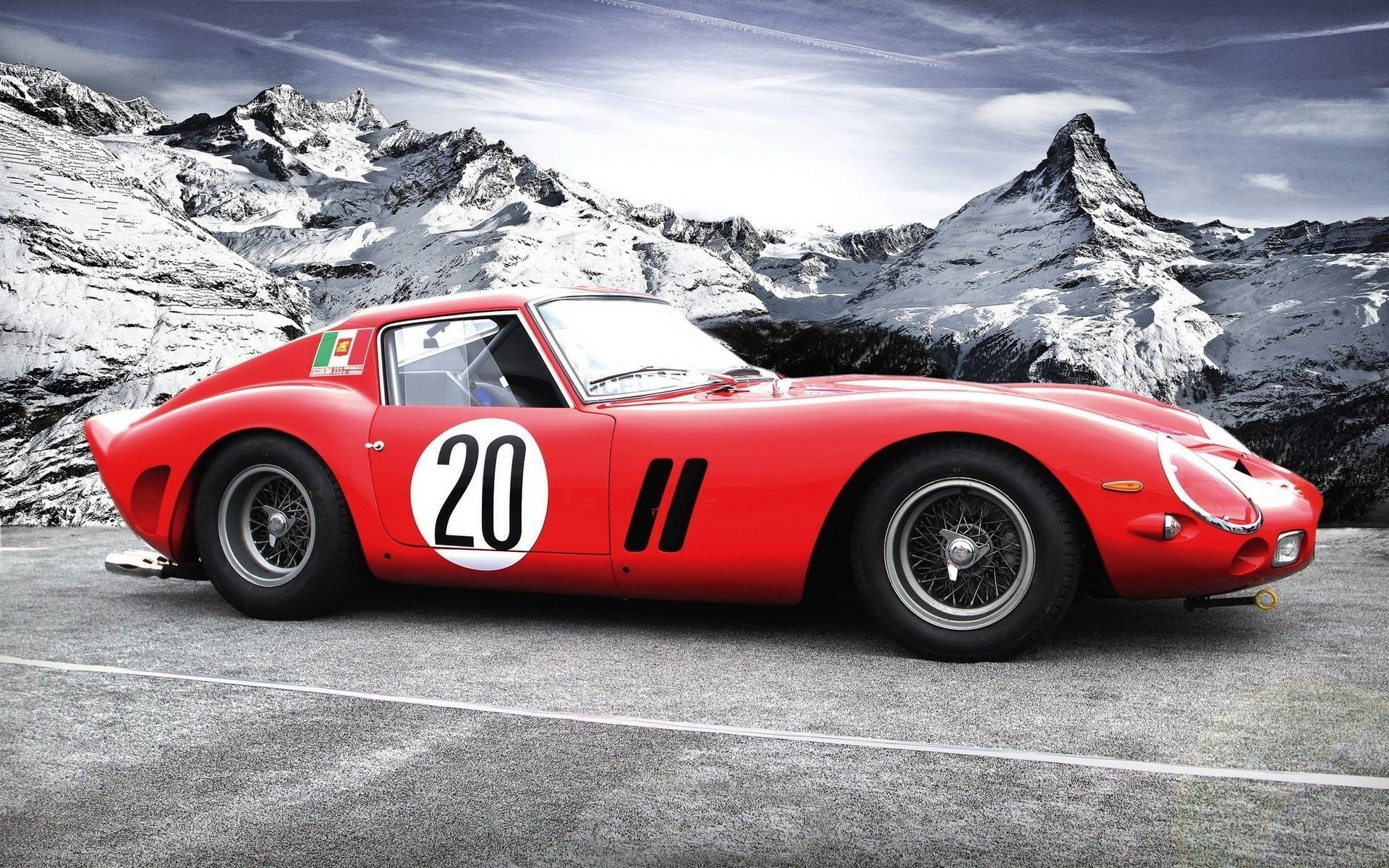 montaña coche diversión ferrari 250 gto