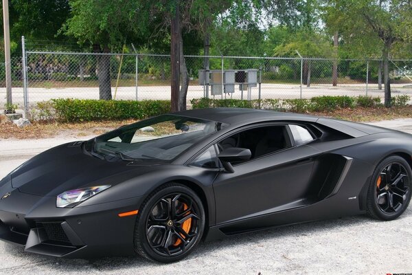 Surowy styl Lamborghini w kolorze czarnym