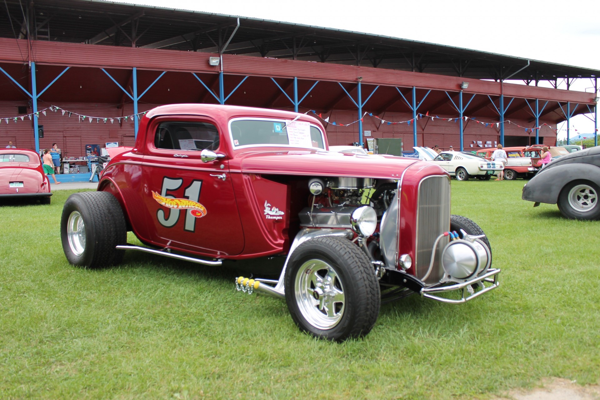 v.t. vermont car dealership racing car red classic race