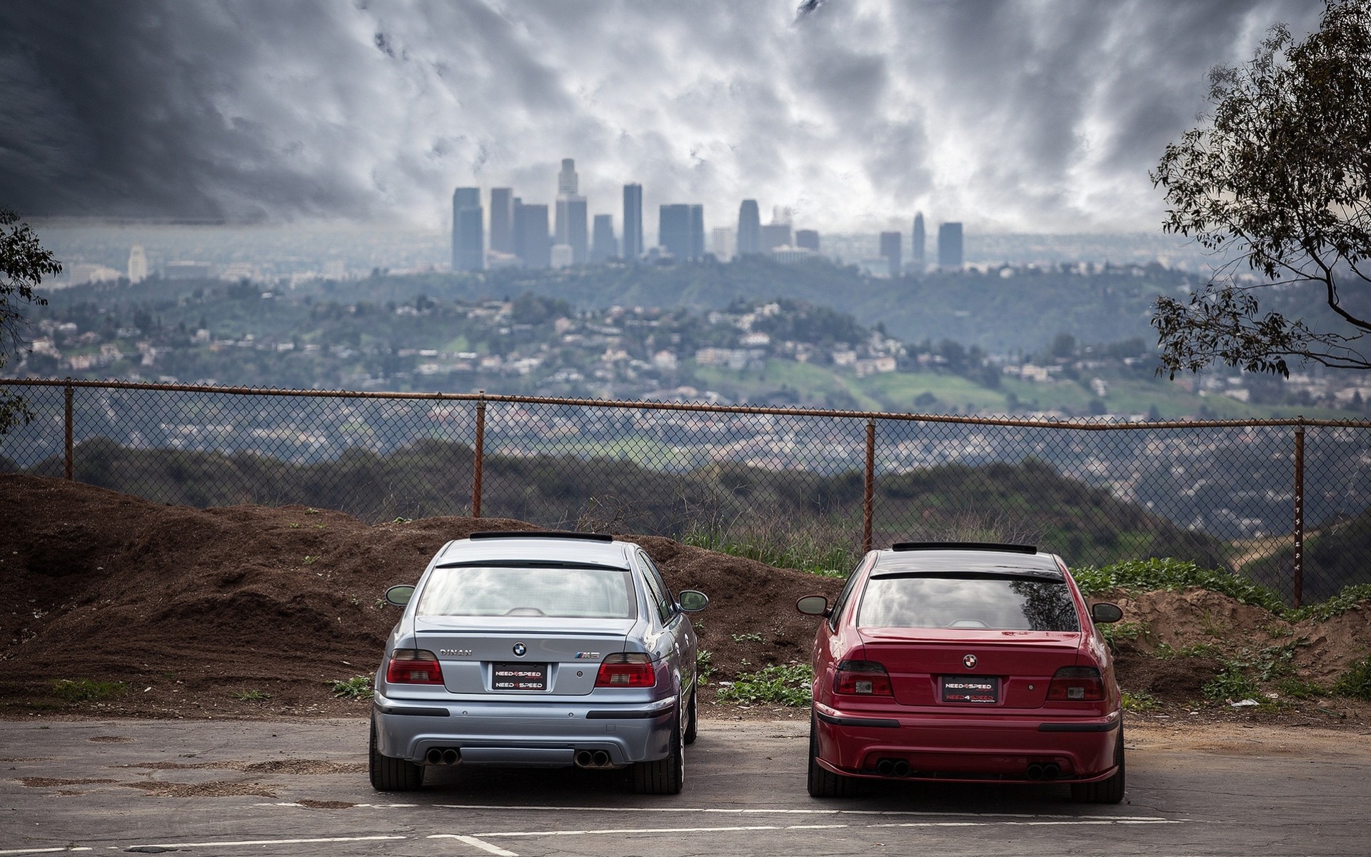 m5 e39 bmw guardrail rosso blu coda