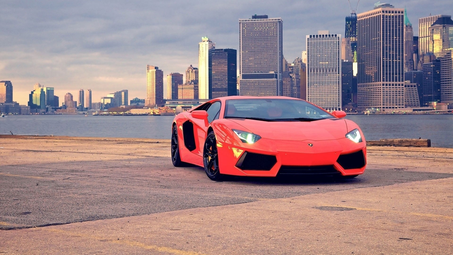 rosso supercar lamborghini auto sportiva aventador