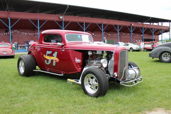 Classic racing car at the exhibition