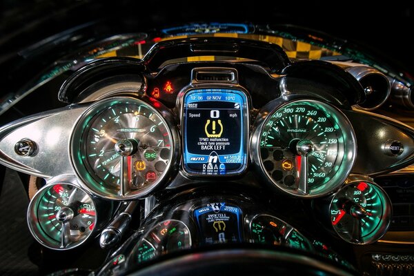 Instrument panel in an Italian car