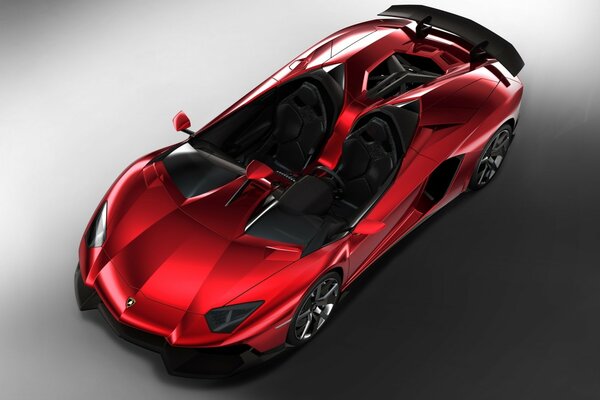 Rotes Lamborghini Aventador Cabrio