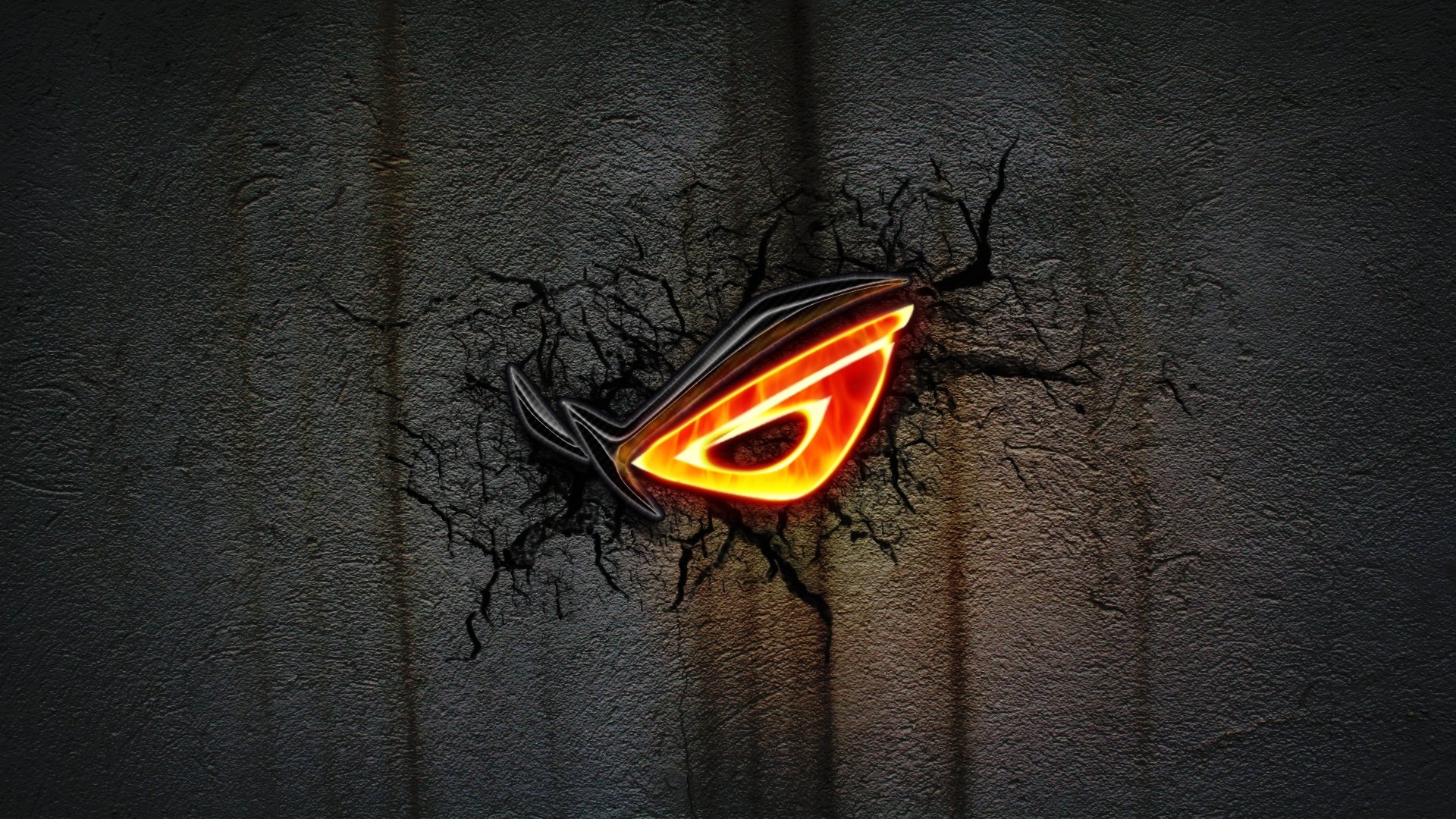 asus rog crack papier peint sombre noir logo