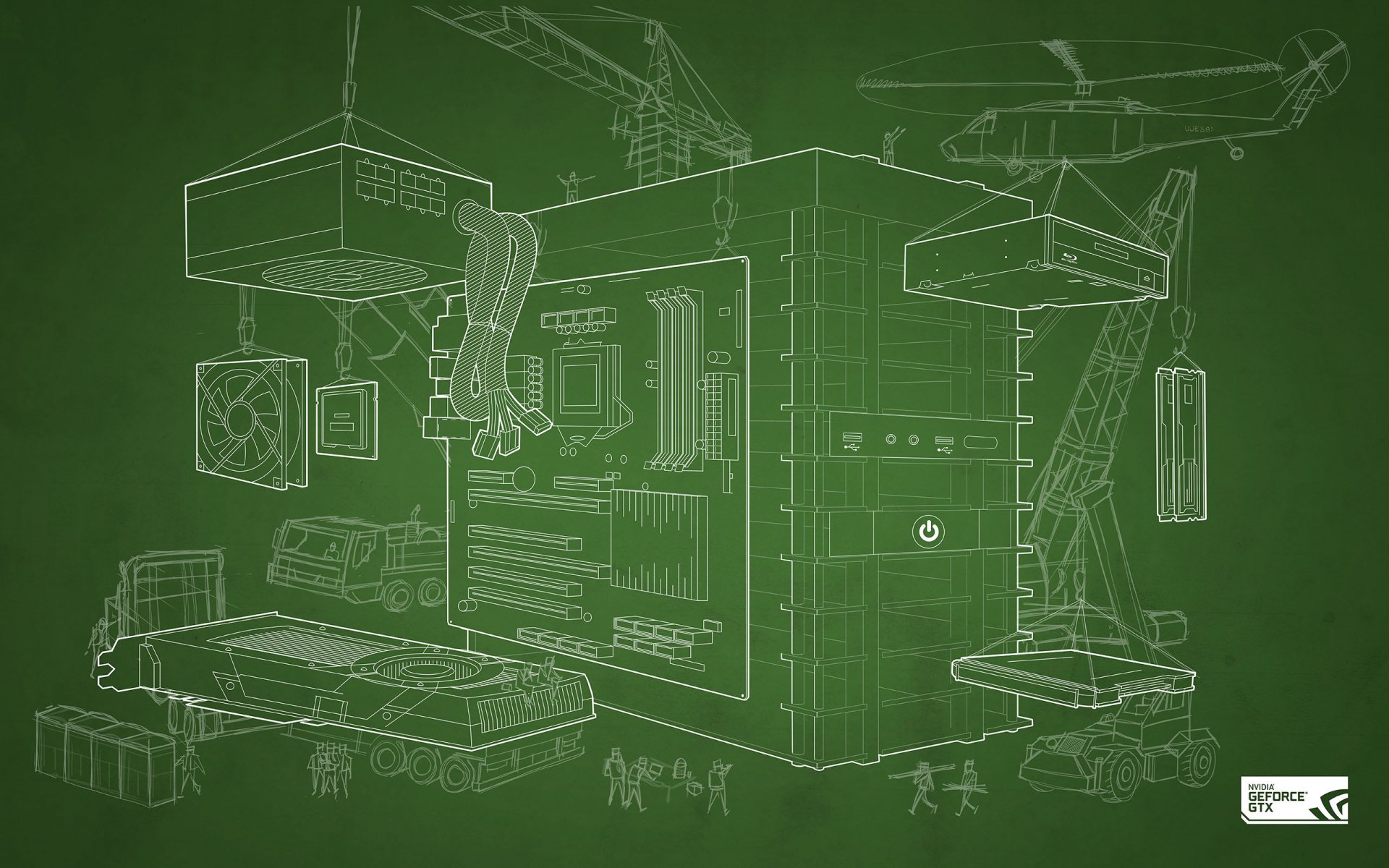 nvidia geforce gtx diy blueprint fondos de pantalla