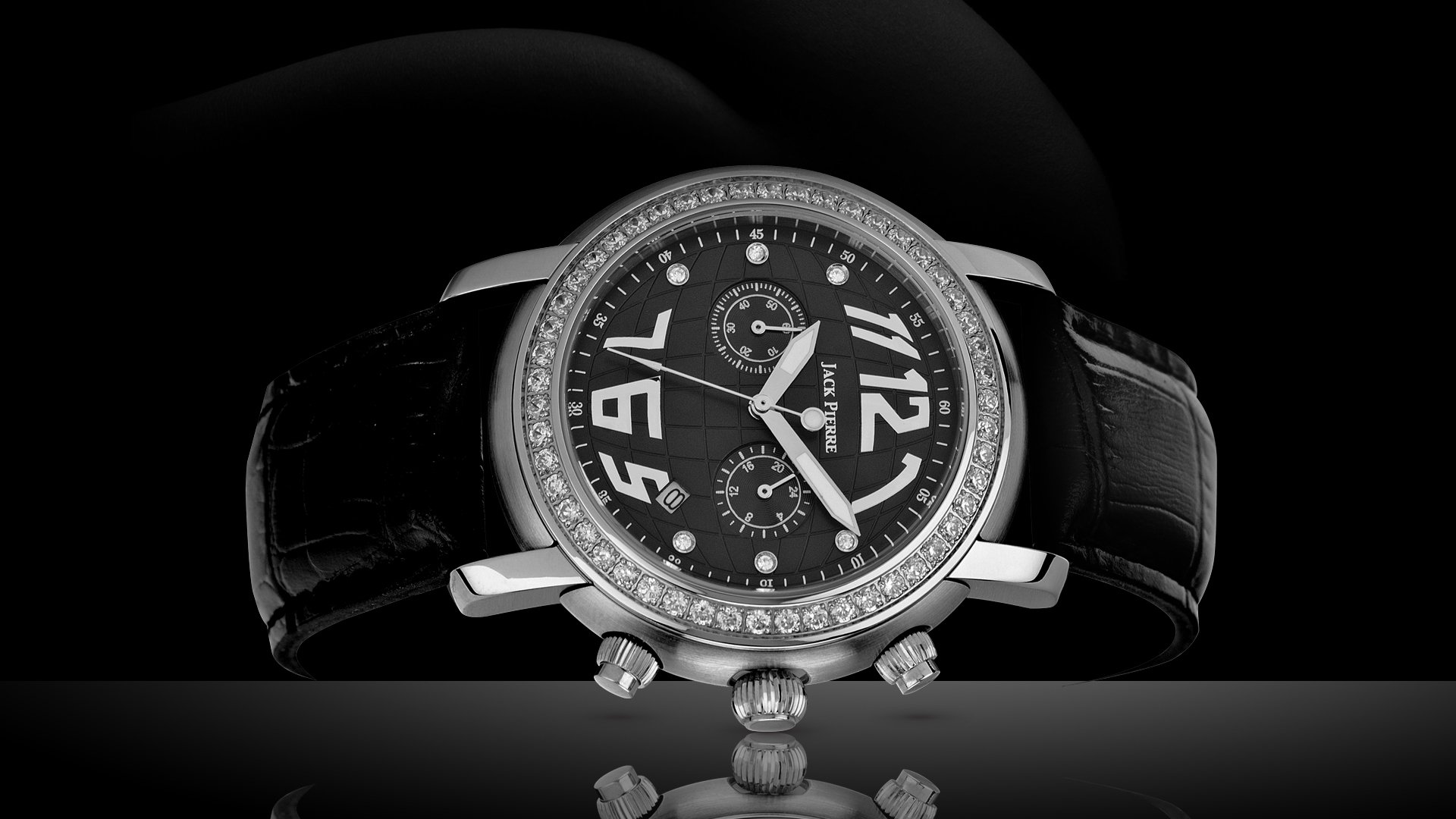 jack pierre horloge noir argent