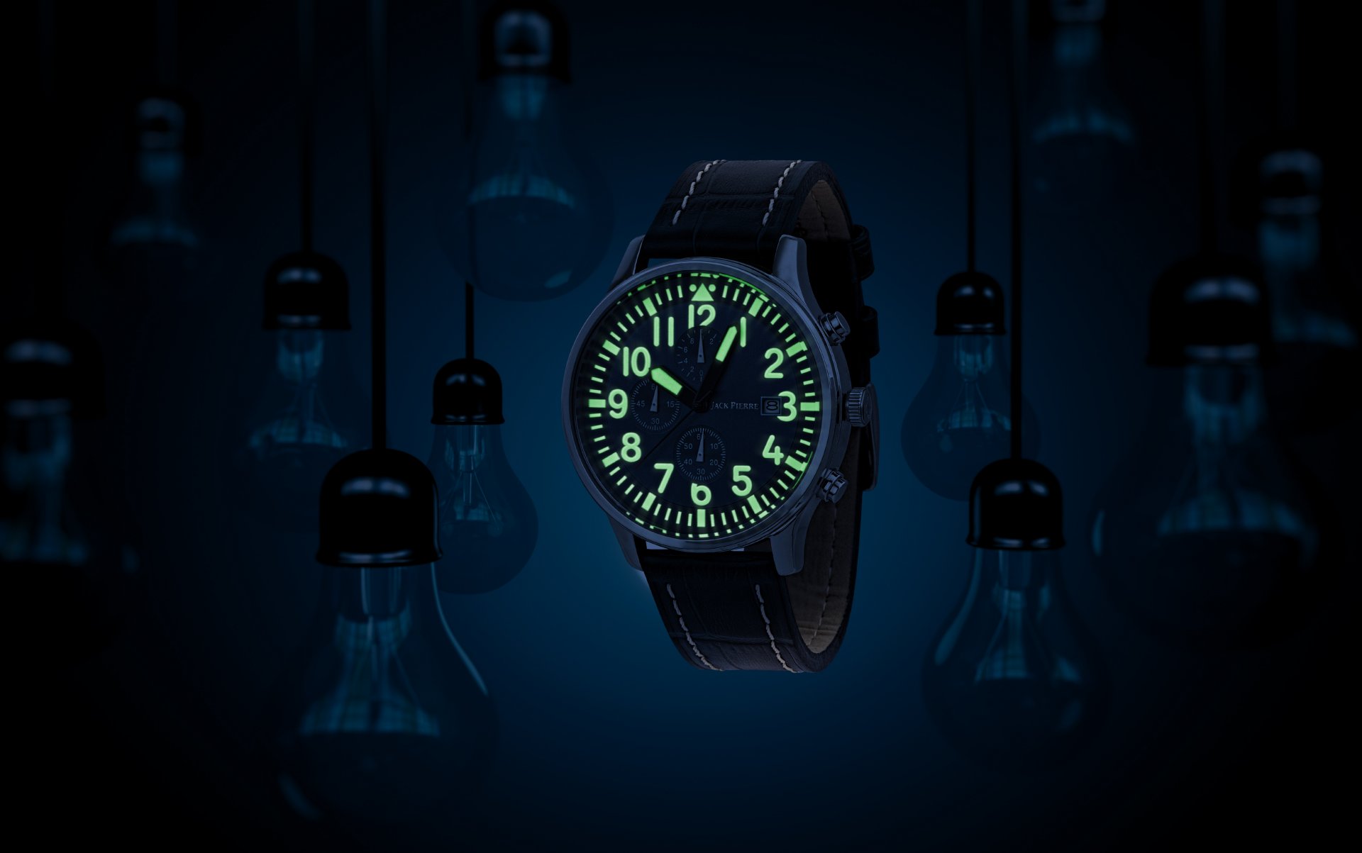 lumière obscurité fluor horloge jack pierre