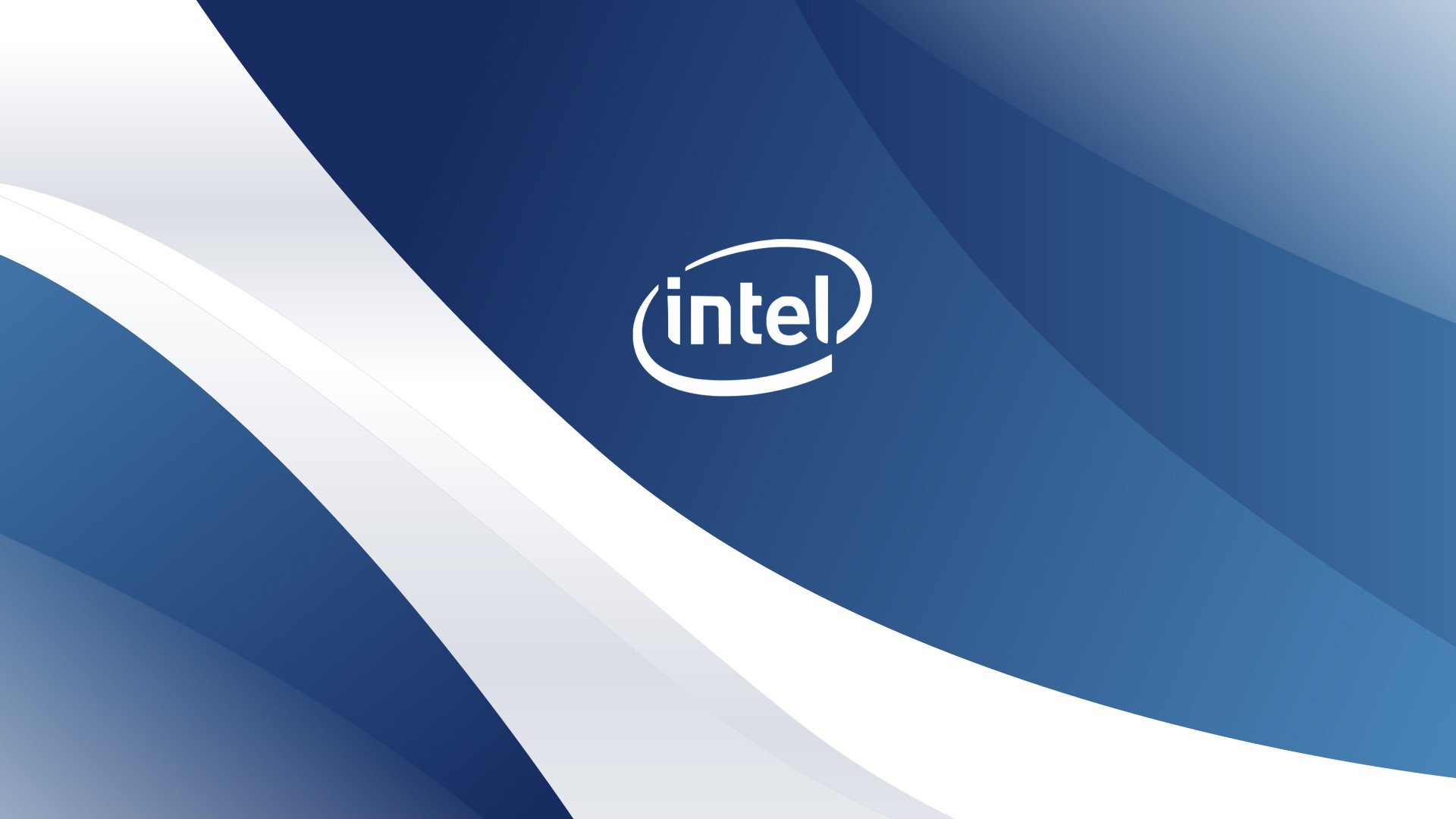 intel cpu azul blanco logotipo intel onda