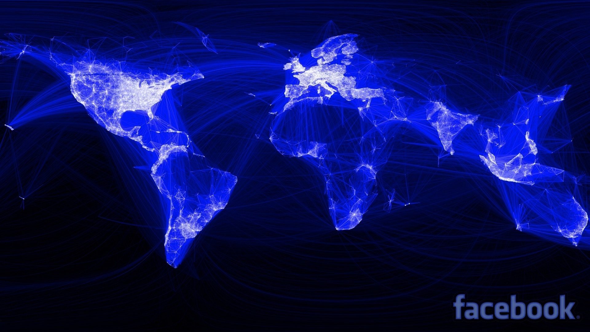 facebook réseau social monde carte communication