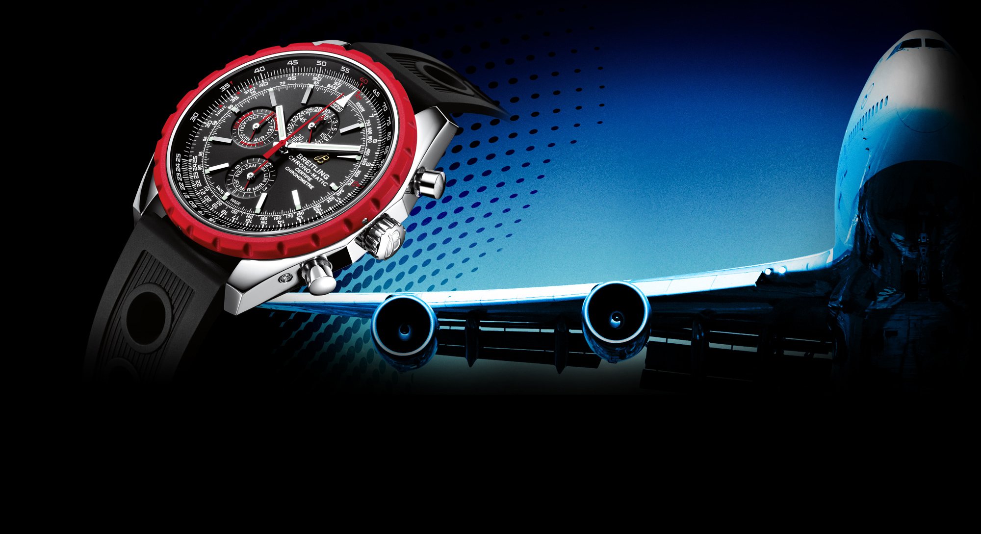 reloj breitling chrono-matic avión