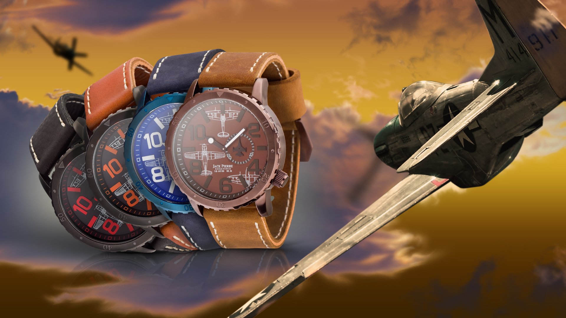 jack pierre flugzeug stern uhr