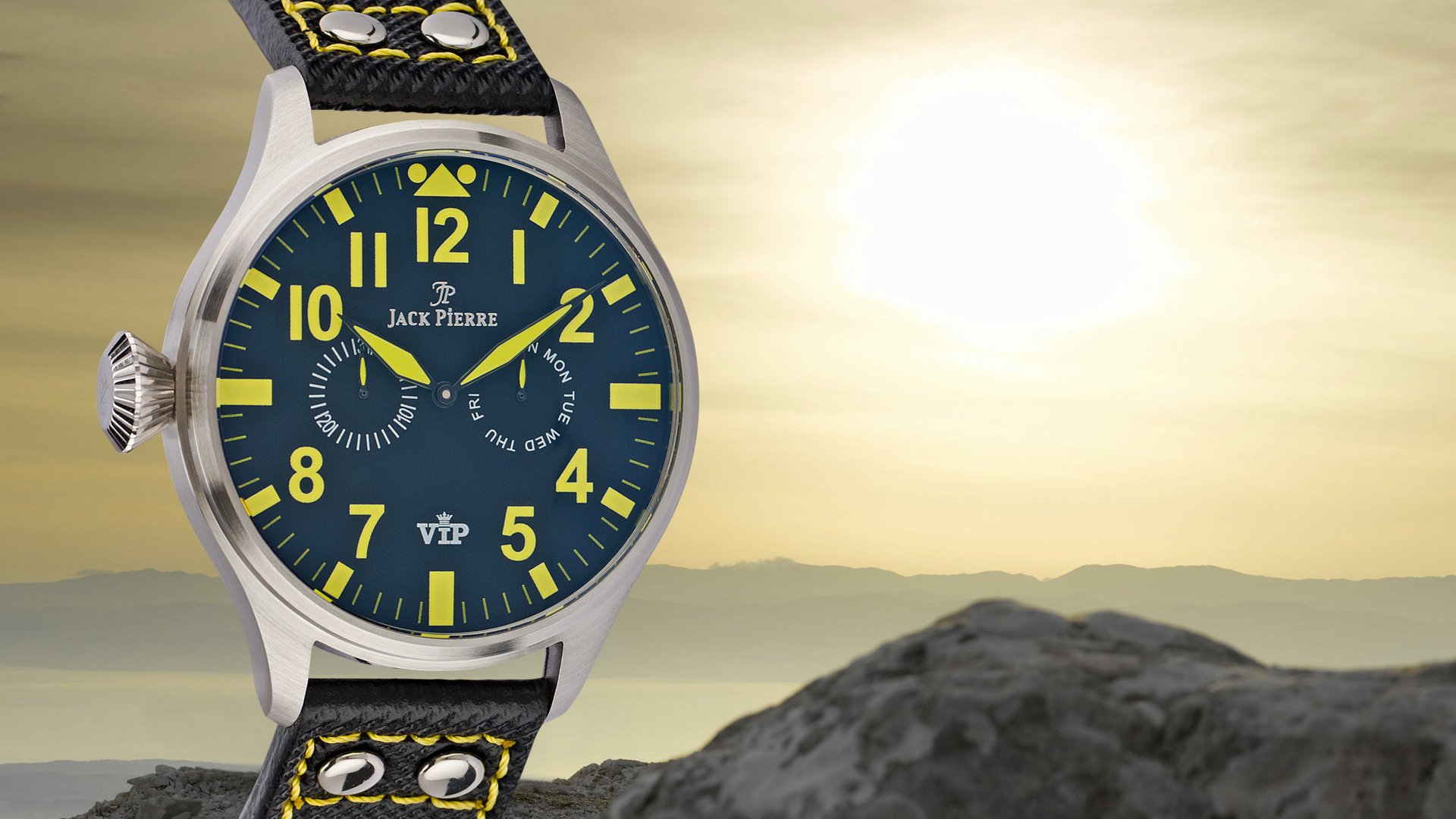 reloj amarillo jack pierre