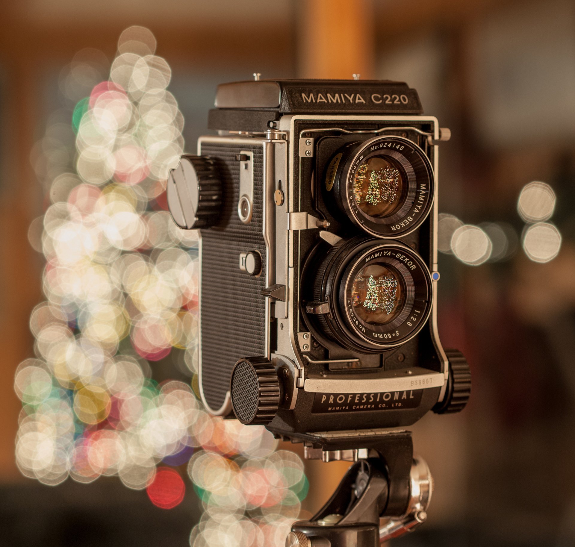 фотоаппарат mamiya обьективы линзы новый год праздник огни