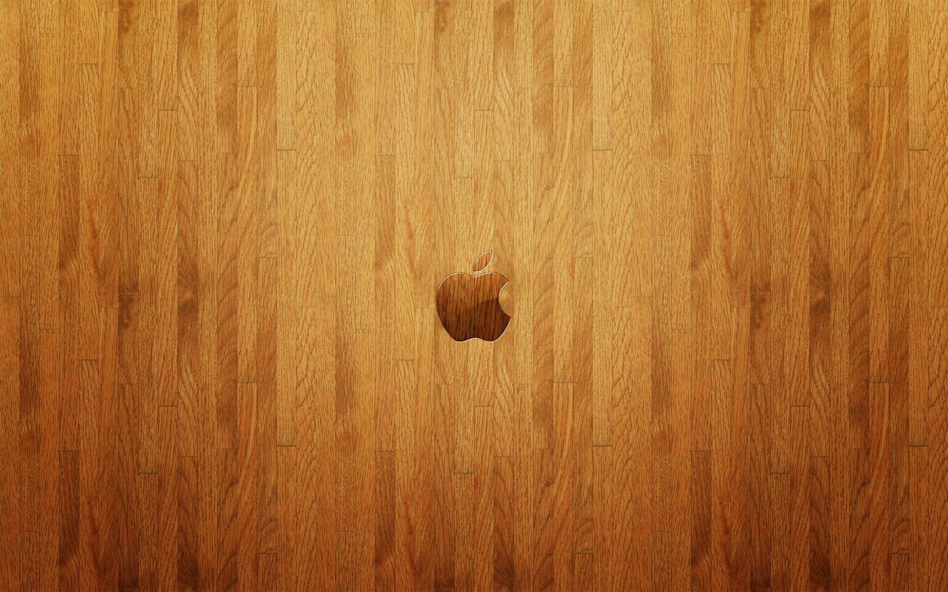 logo apple wood wall