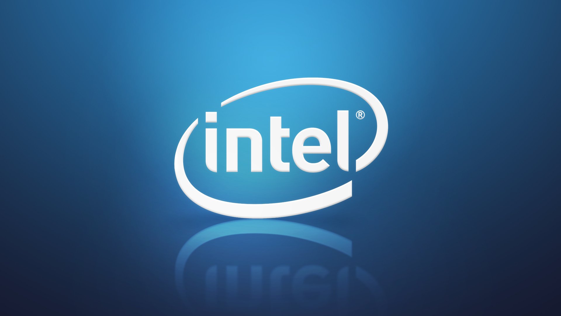 intel логотип интел градиент синий голубой отражение