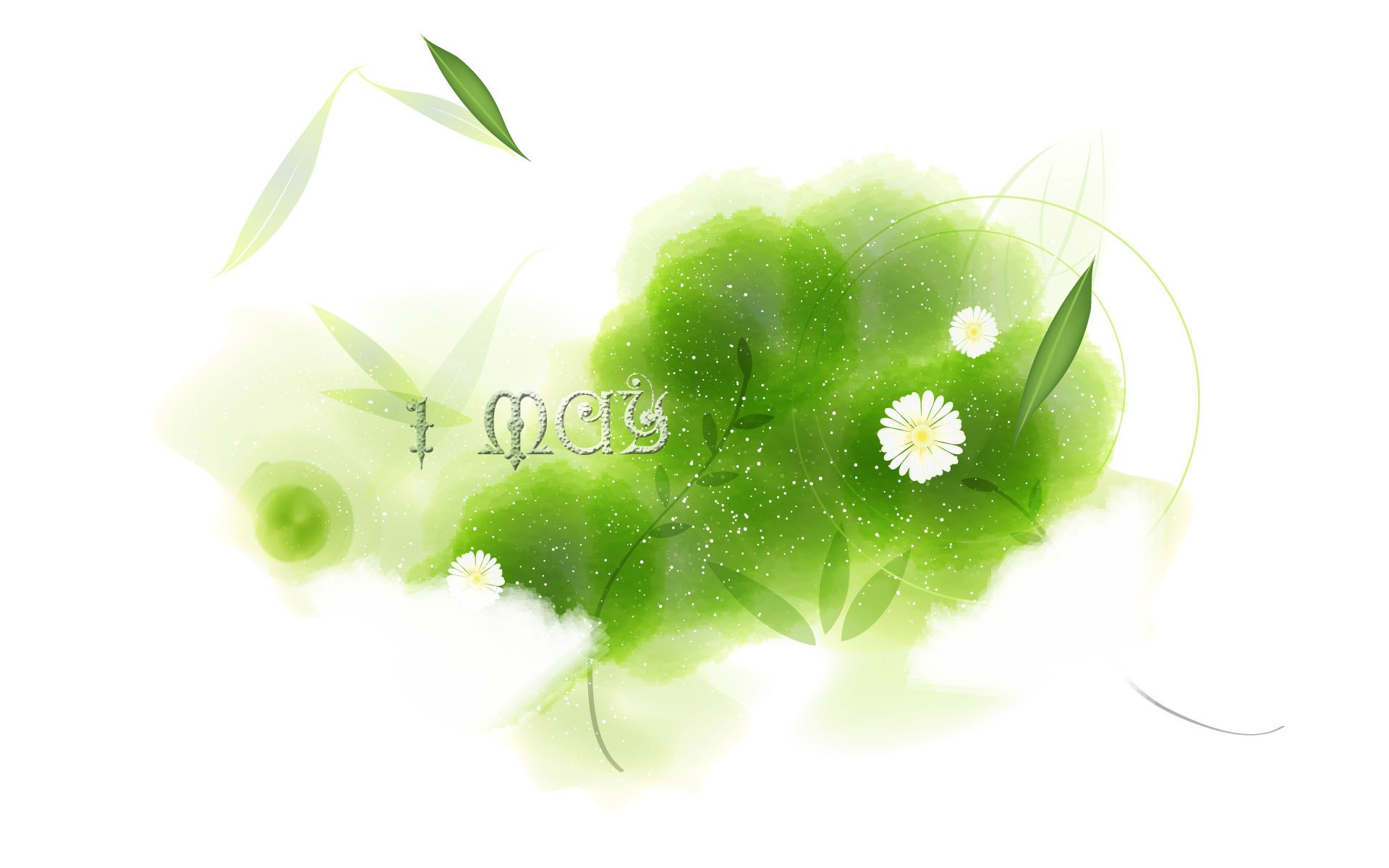 green cloud flowers white daisy leaves may the world work mayday greens tenderne