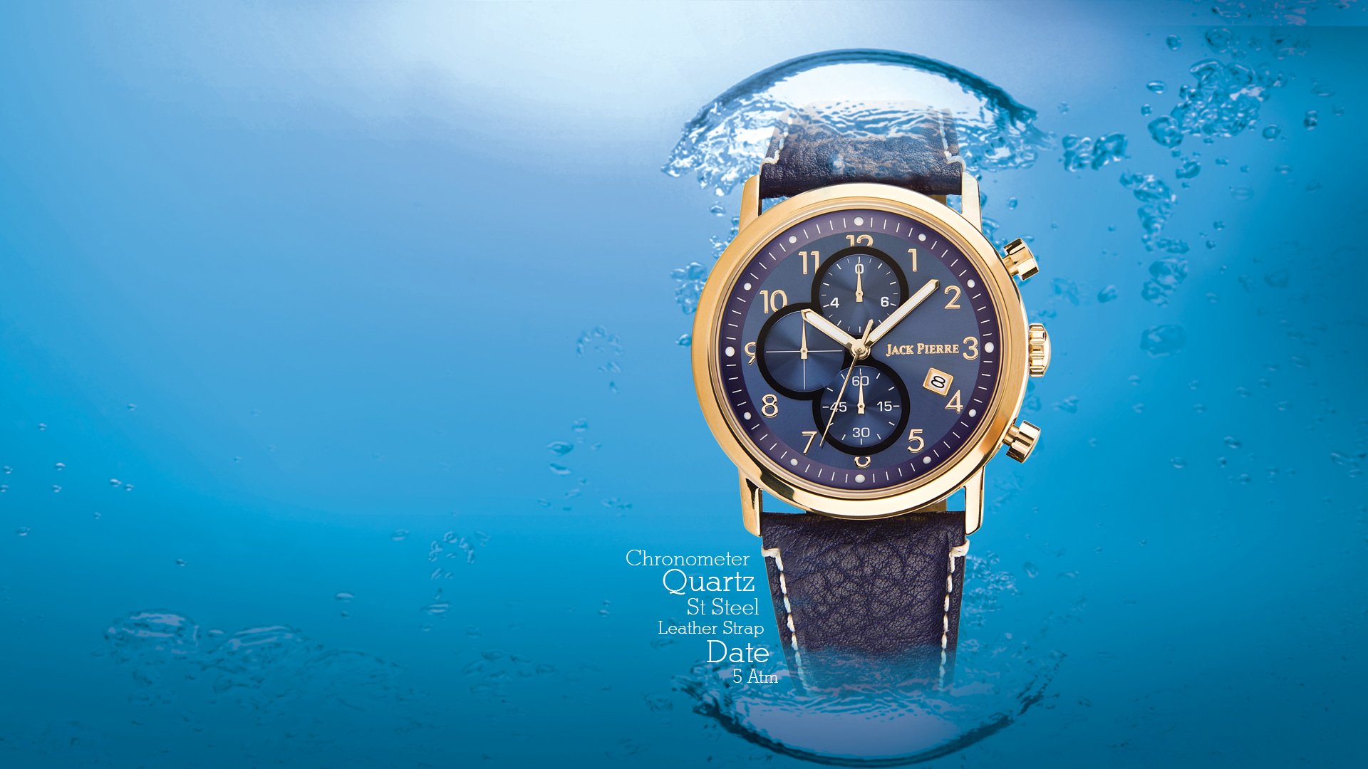 jack pierre orologio acqua blu