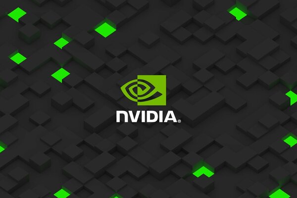 Логотип компании nvidia. Абстрактный фон