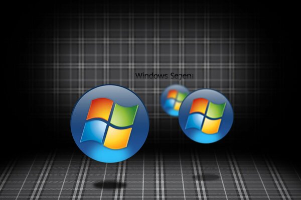 Das volumetrische Logo des Windows-Betriebssystems