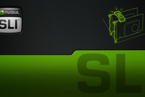 Nvidia SLI zielono czarne logo