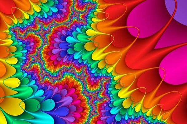 Fractal riot of colorful palette