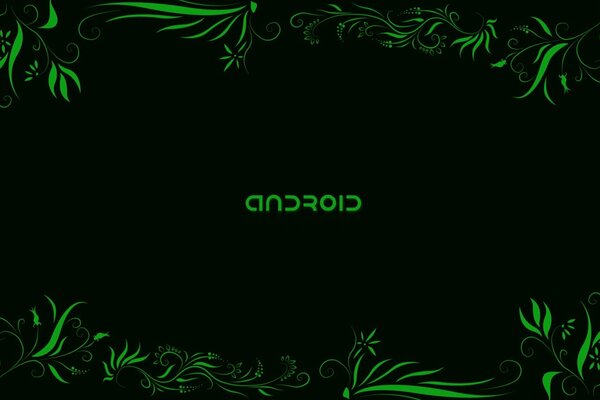 Logo Android verde su sfondo nero