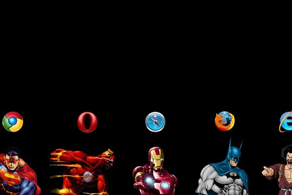 Los navegadores de Internet son retratados como super héroes