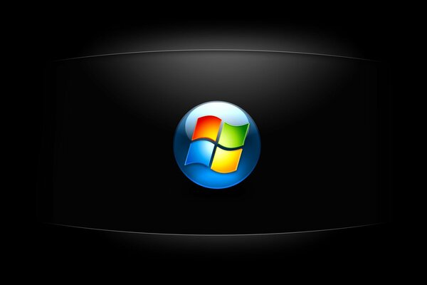 Farbiges Logo am Computerfenster