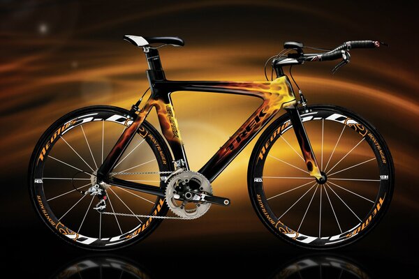 Road bike with fire airbrushing