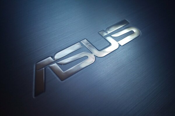 Asus-Logo auf blauem Hintergrund