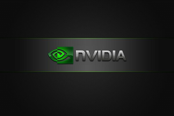 Nvidia-Logo auf schwarzem Hintergrund