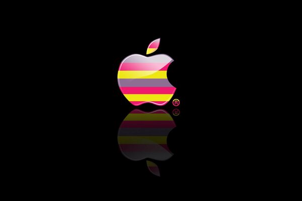 Farbiges Logo für iPhones und Laptops