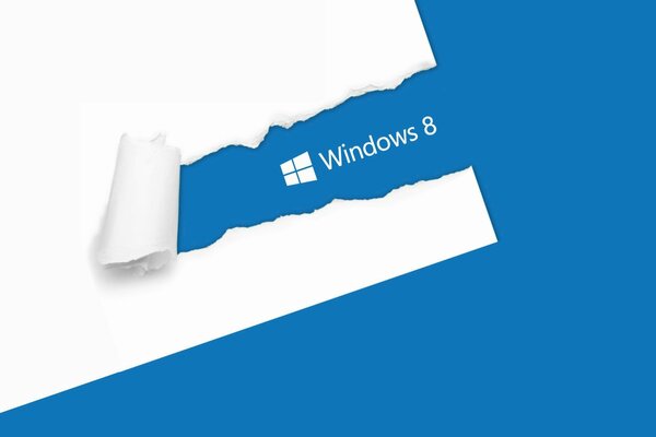 Оригинальный логотип windows 8 на синем фоне