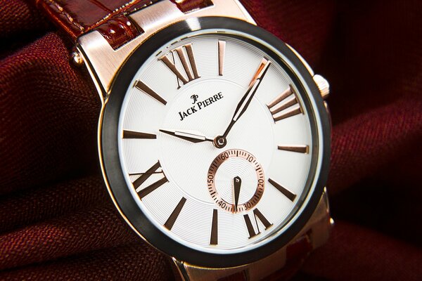 Orologio rosso metallico Jack Pierre