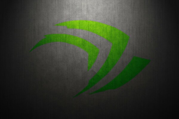 Logo nvidia vert sur le mur