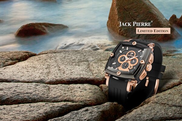 Limited edition Jack Pierre watch on the rock