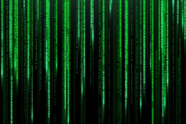 The matrix code, the iconic symbol of time